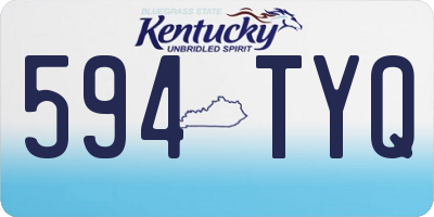 KY license plate 594TYQ