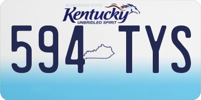 KY license plate 594TYS
