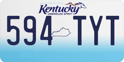 KY license plate 594TYT