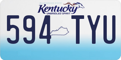 KY license plate 594TYU