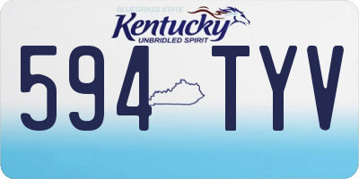 KY license plate 594TYV