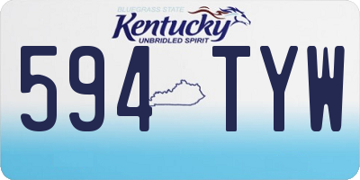 KY license plate 594TYW
