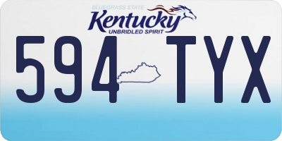 KY license plate 594TYX