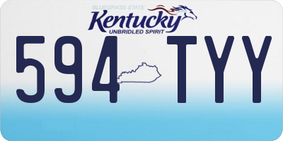 KY license plate 594TYY