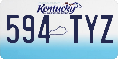 KY license plate 594TYZ