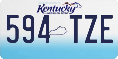 KY license plate 594TZE
