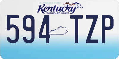 KY license plate 594TZP