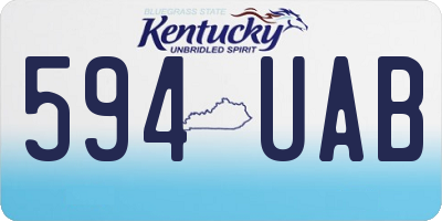 KY license plate 594UAB