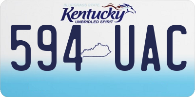 KY license plate 594UAC