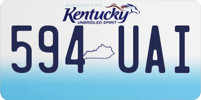 KY license plate 594UAI