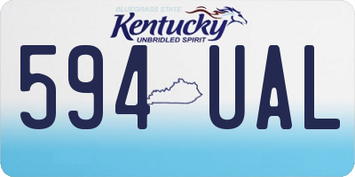KY license plate 594UAL