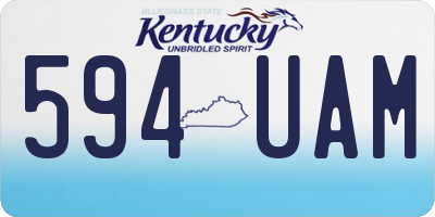 KY license plate 594UAM
