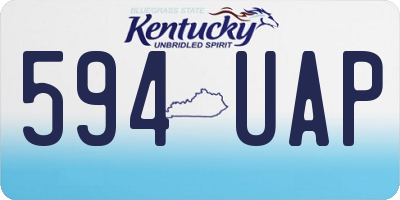 KY license plate 594UAP