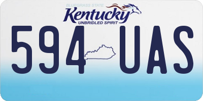 KY license plate 594UAS