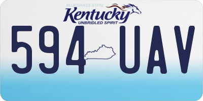 KY license plate 594UAV