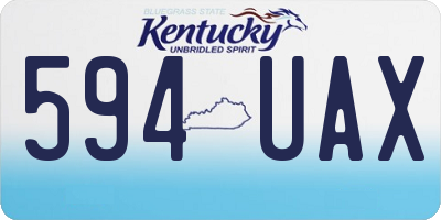 KY license plate 594UAX
