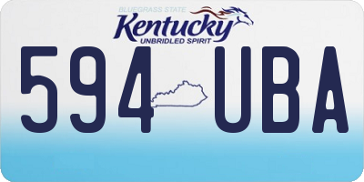 KY license plate 594UBA
