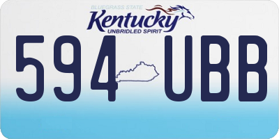 KY license plate 594UBB
