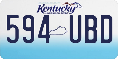 KY license plate 594UBD