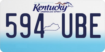 KY license plate 594UBE