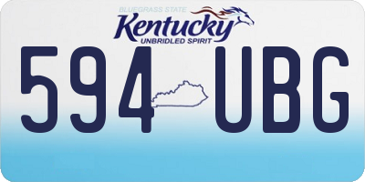 KY license plate 594UBG