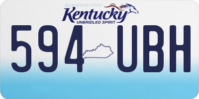 KY license plate 594UBH
