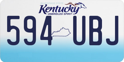 KY license plate 594UBJ
