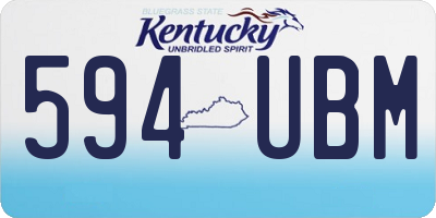 KY license plate 594UBM