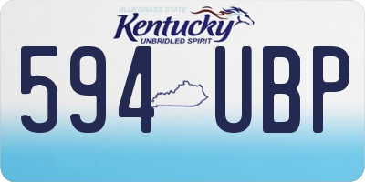 KY license plate 594UBP