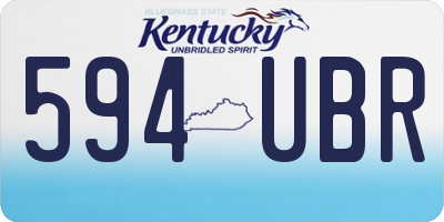 KY license plate 594UBR