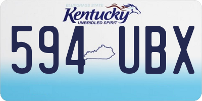 KY license plate 594UBX