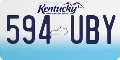 KY license plate 594UBY