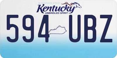 KY license plate 594UBZ