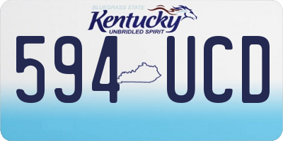KY license plate 594UCD