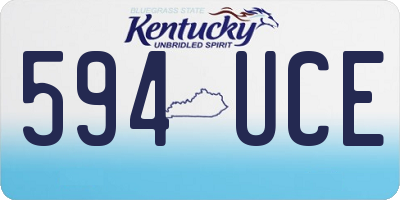 KY license plate 594UCE