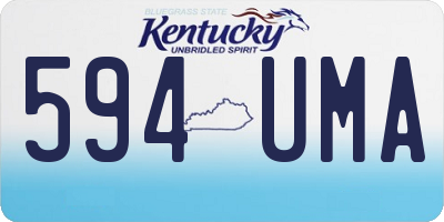 KY license plate 594UMA