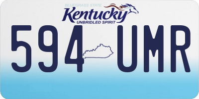 KY license plate 594UMR