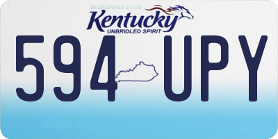 KY license plate 594UPY