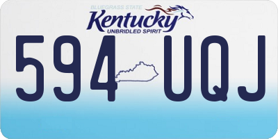 KY license plate 594UQJ