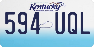 KY license plate 594UQL