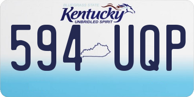 KY license plate 594UQP