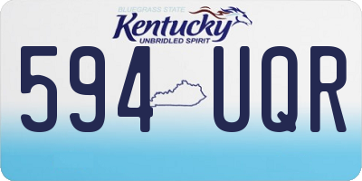 KY license plate 594UQR