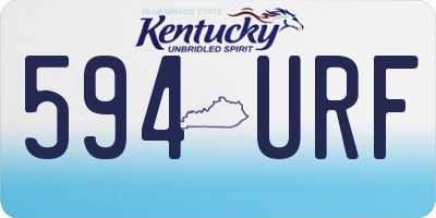 KY license plate 594URF