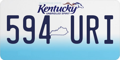 KY license plate 594URI
