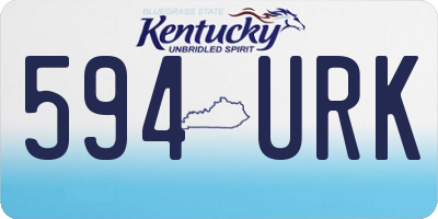 KY license plate 594URK