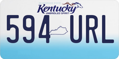 KY license plate 594URL