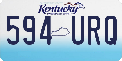 KY license plate 594URQ
