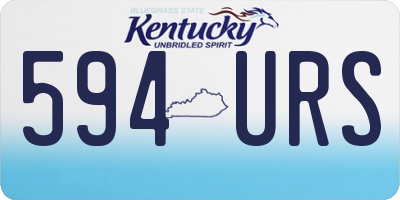 KY license plate 594URS