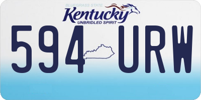 KY license plate 594URW