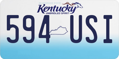 KY license plate 594USI
